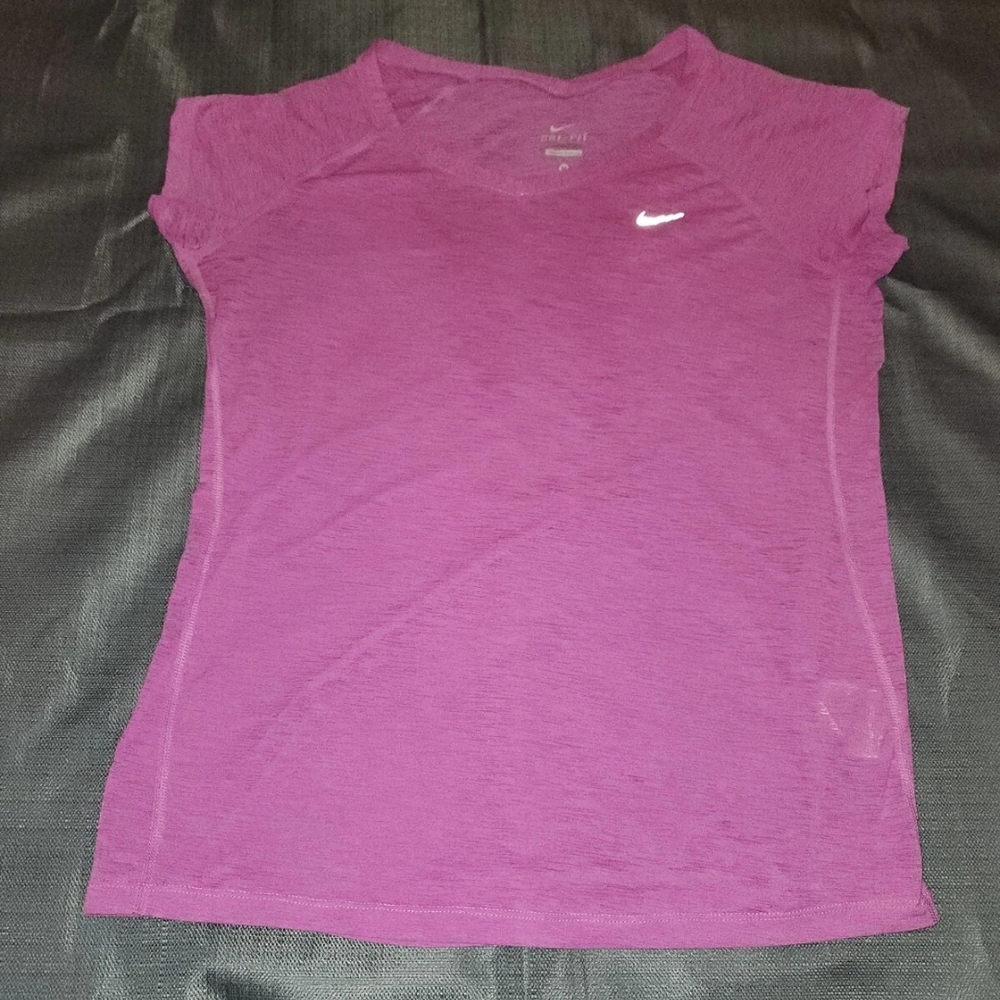Nike Pink Cap Sleeve Fitted Tee
